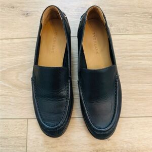Everlane Modern Classic Black Leather Loafers size 5.5